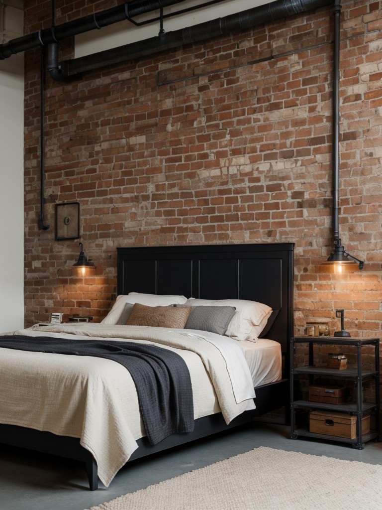 industrial-bedroom-ideas-incorporating-raw-materials-exposed-brick-walls-edgy-metal-accents
