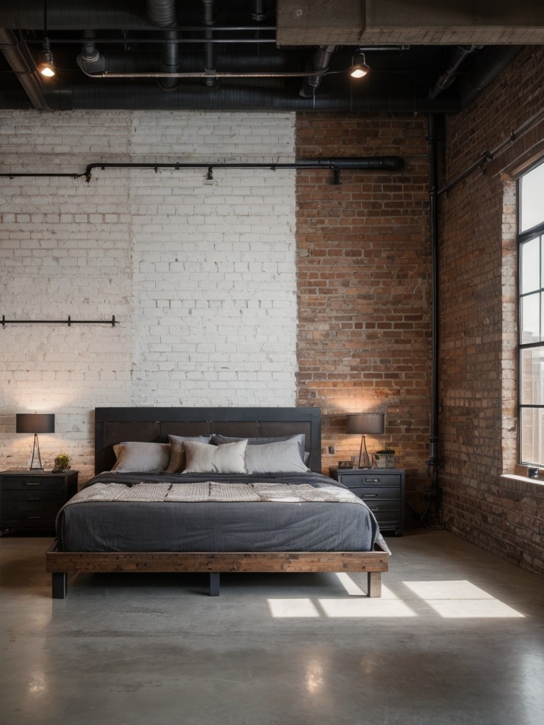 industrial-chic-bedroom-design-exposed-brick-walls-raw-materials-edgy-decor-cool-urban-inspired-space