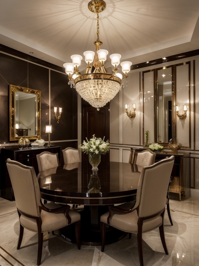 Luxurious Dining: Velvet Chairs and Crystal Chandeliers for an Elegant ...