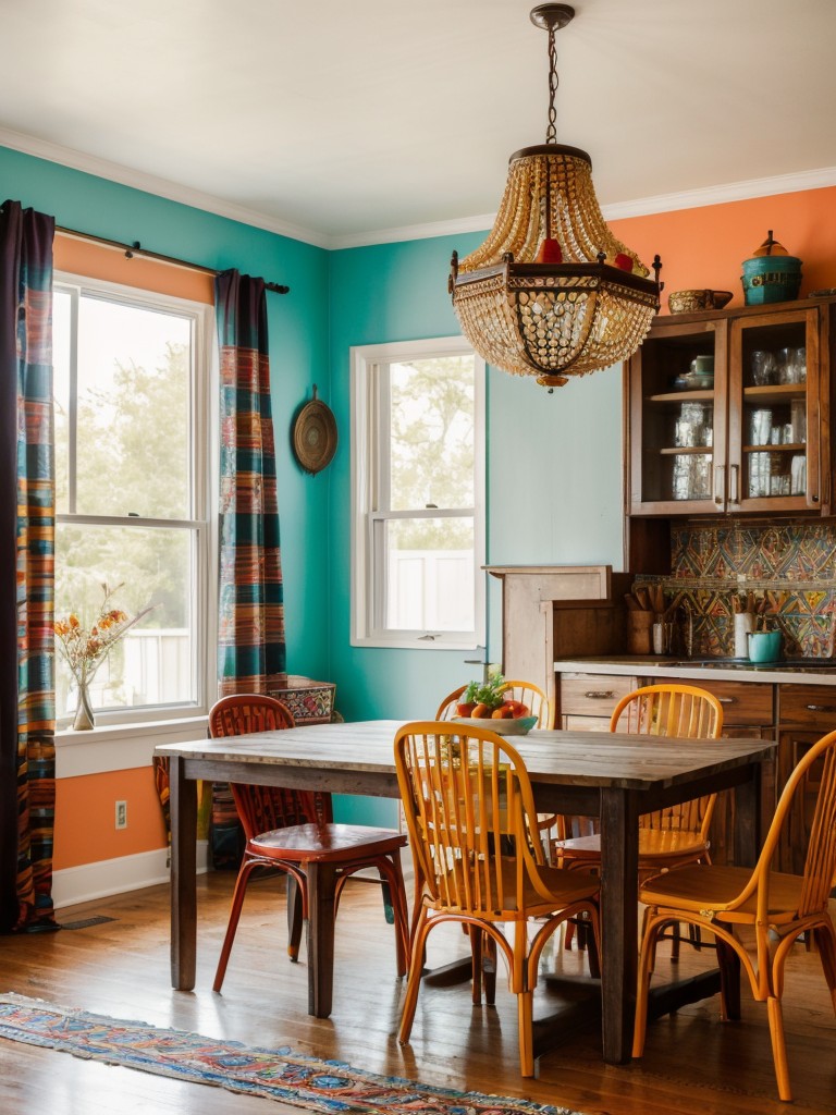 bohemian-dining-room-ideas-eclectic-patterns-vibrant-colors-mismatched-furniture-free-spirited-artistic-atmosphere