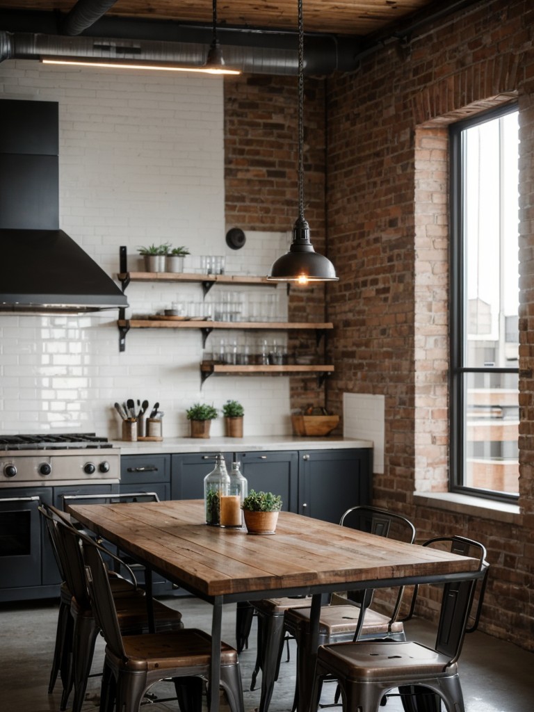 industrial-dining-room-ideas-raw-urban-feel-featuring-exposed-brick-walls-metal-accents-industrial-lighting-fixtures