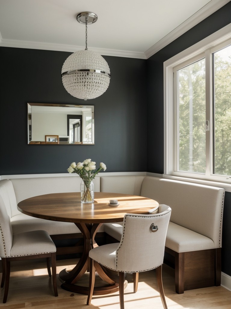small-dining-room-ideas-to-maximize-space-including-built-banquette-seating-round-table-mirrored-walls-to-create-illusion-openness