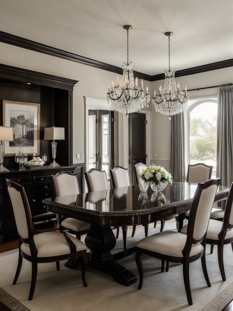 classic-dining-room-decor-elegant-furniture-chandeliers-timeless-color-palette-black-white