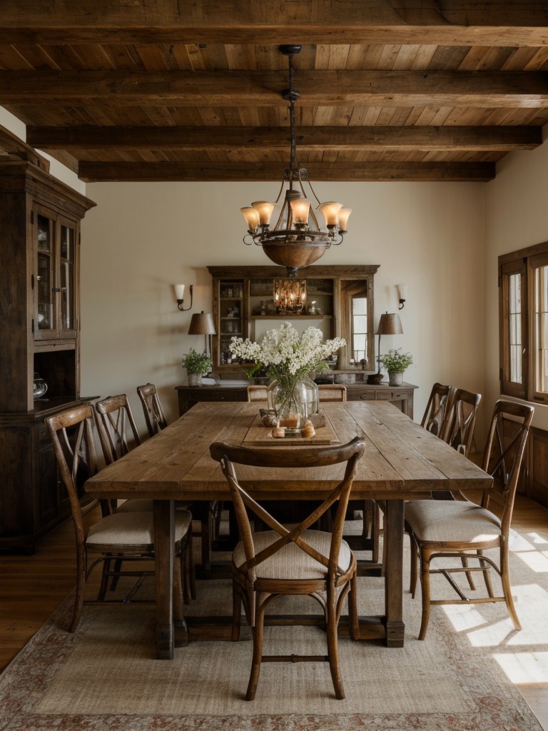rustic-chic-dining-room-ideas-blending-antique-furniture-modern-accents-warm-earthy-tones