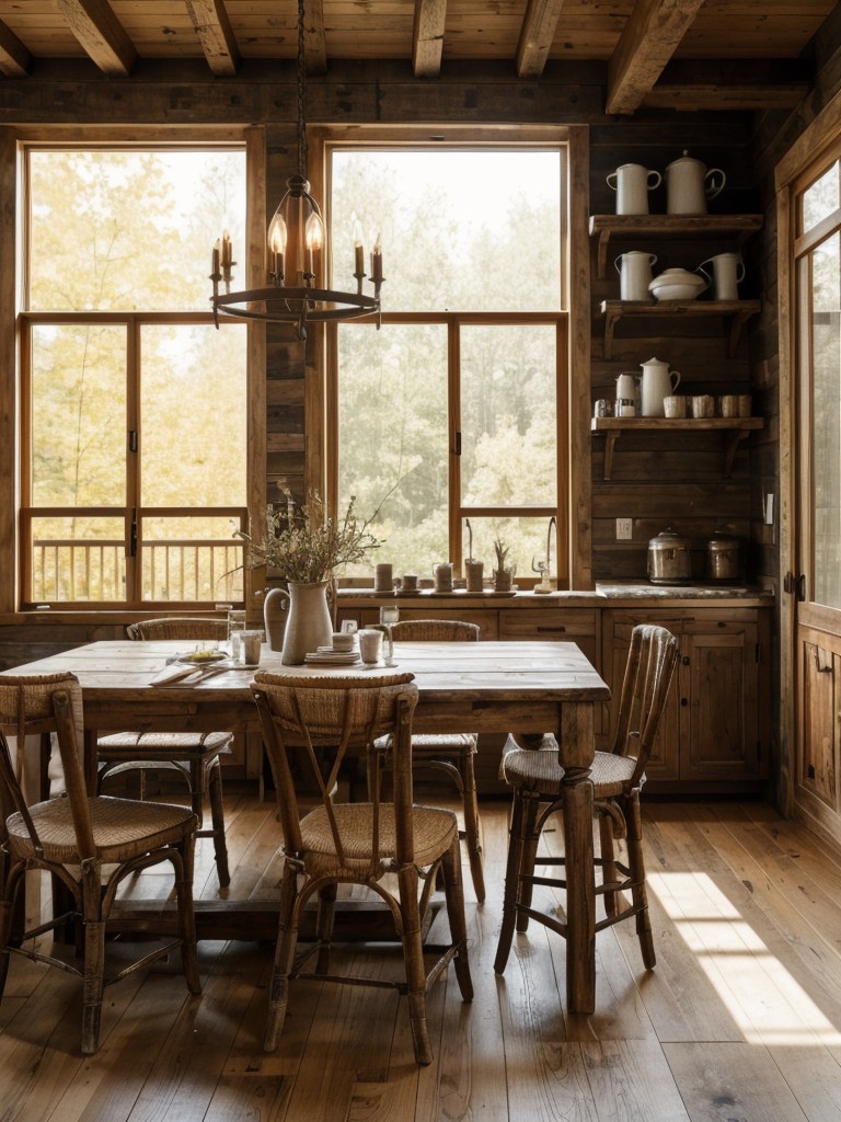 rustic-dining-room-ideas-natural-elements-distressed-furniture-cozy-lighting-to-create-warm-inviting-atmosphere