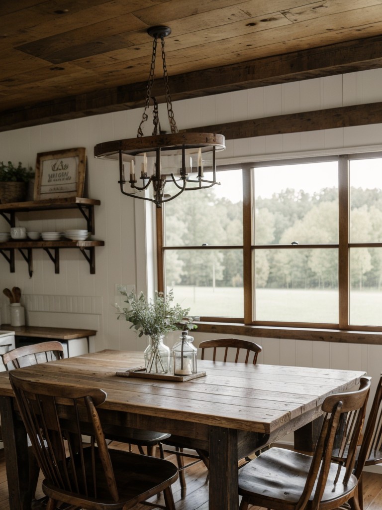 farmhouse-dining-room-ideas-charming-rustic-aesthetic-using-reclaimed-wood-vintage-accessories-antique-farmhouse-table