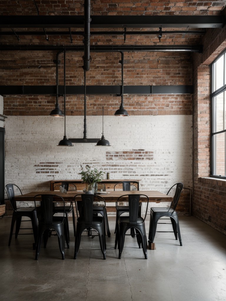 industrial-dining-room-ideas-edgy-urban-feel-using-exposed-brick-walls-metal-accents-vintage-inspired-furniture