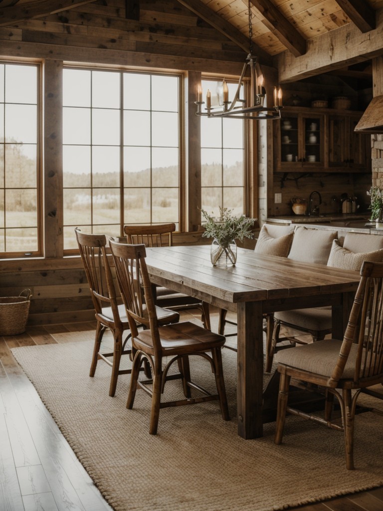 rustic-dining-room-ideas-cozy-inviting-atmosphere-using-natural-materials-farmhouse-inspired-furniture-warm-lighting