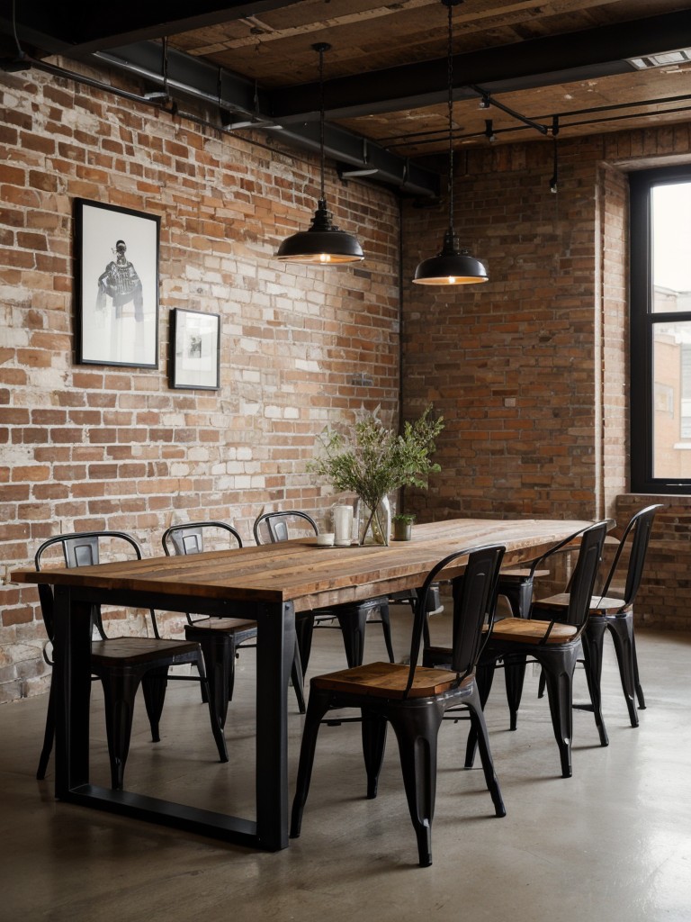 industrial-dining-room-ideas-exposed-brick-walls-metal-accents-reclaimed-wood-furniture-edgy-urban-feel