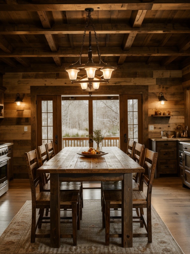 rustic-dining-room-ideas-reclaimed-wood-furniture-warm-earth-tones-cozy-lighting-charming-welcoming-ambiance