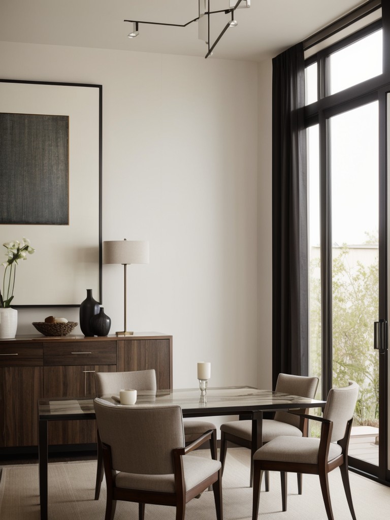 contemporary-dining-room-ideas-combining-modern-traditional-elements-sleek-furniture-bold-artwork-mix-textures-materials-sophisticated-polished-look