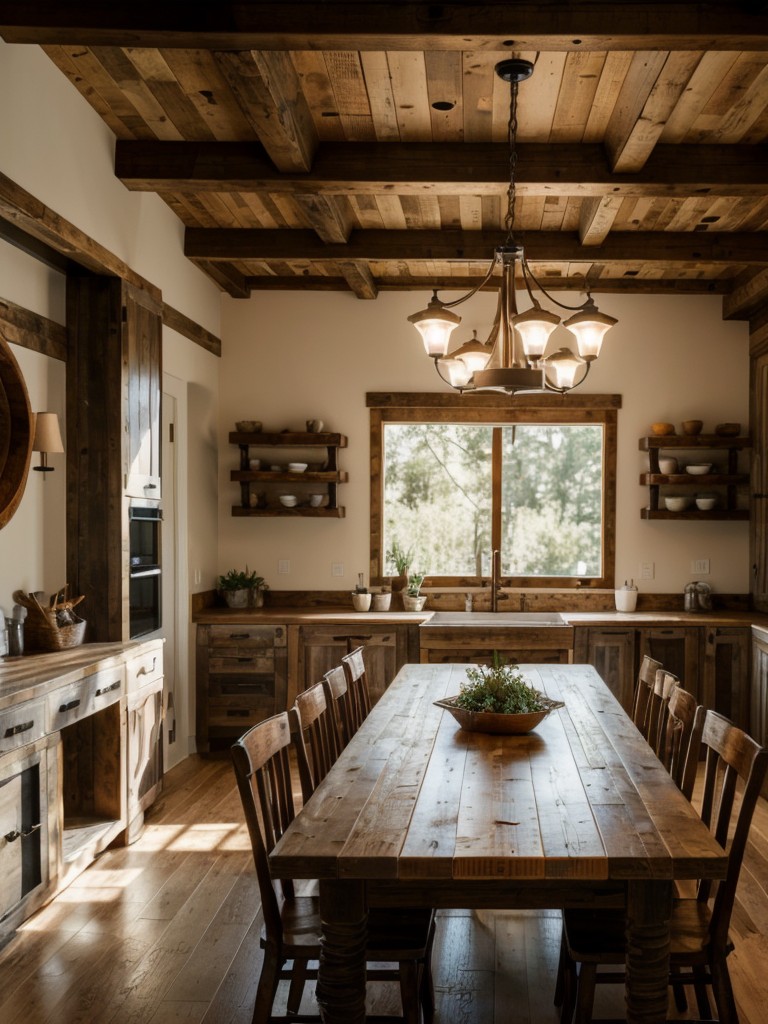 rustic-dining-room-ideas-reclaimed-wood-furniture-earthy-tones-cozy-lighting