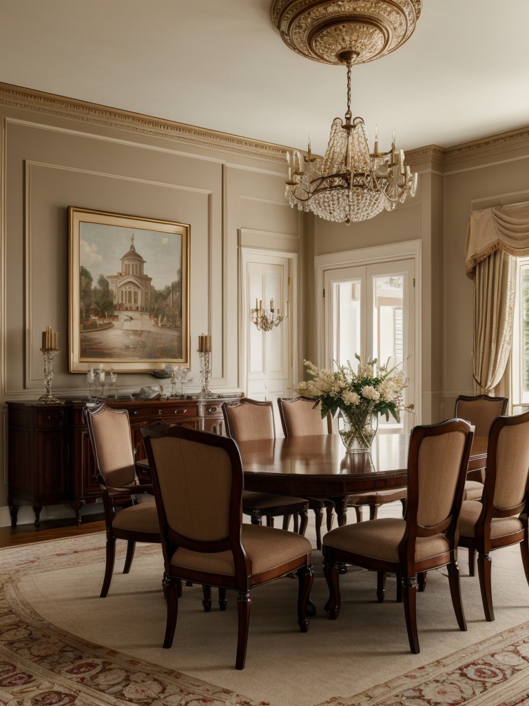 traditional-dining-room-ideas-elegant-furniture-classic-artwork-rich-color-palette-to-create-timeless-refined-space