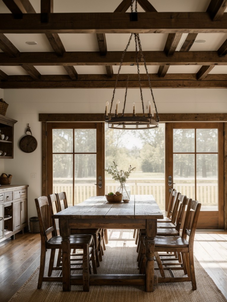 rustic-farmhouse-dining-room-cozy-atmosphere-vintage-furniture-large-farmhouse-table