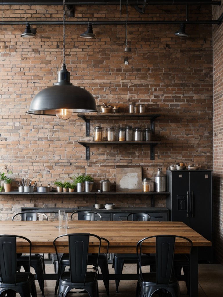 industrial-dining-room-ideas-exposed-brick-walls-metal-accents-cool-color-palette-evoking-raw-edgy-urban-atmosphere