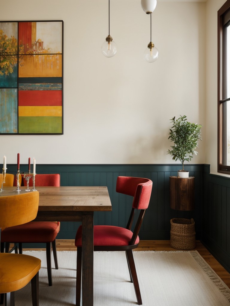 eclectic-dining-room-ideas-mix-different-design-styles-bold-colors-unconventional-decor-choices
