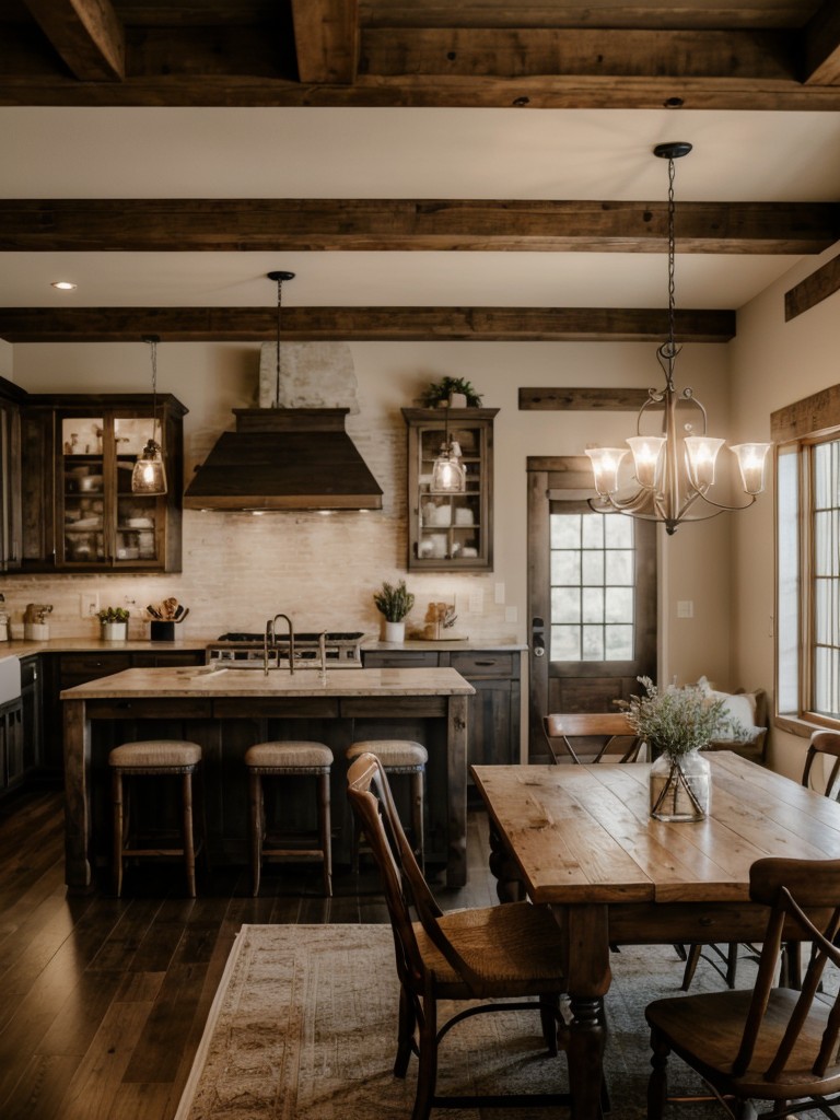 cozy-dining-room-ideas-farmhouse-theme-featuring-rustic-wooden-dining-table-comfortable-upholstered-chairs-soft-lighting-warm-ambiance
