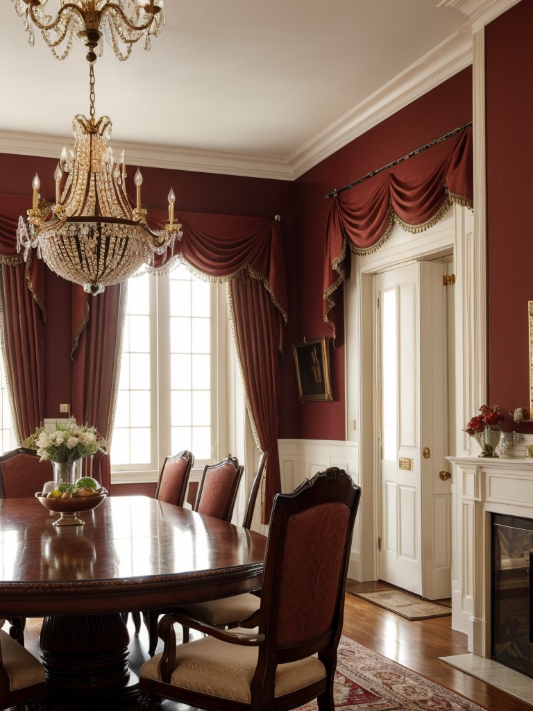 traditional-dining-room-ideas-elegant-furniture-rich-colors-classic-decor-elements-like-chandeliers-ornate-curtains