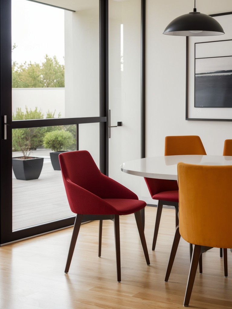 contemporary-dining-room-ideas-clean-lines-bold-pops-color-modern-avant-garde-furniture-pieces