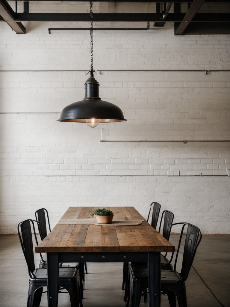 industrial-dining-room-ideas-exposed-brick-walls-metal-accents-raw-edgy-look