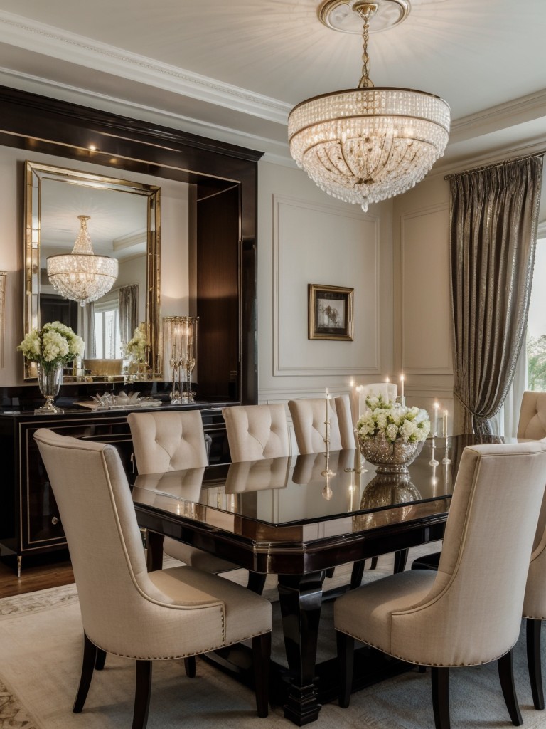 glamorous-dining-room-ideas-luxurious-fabrics-shimmering-accents-statement-chandeliers-upscale-elegant-feel