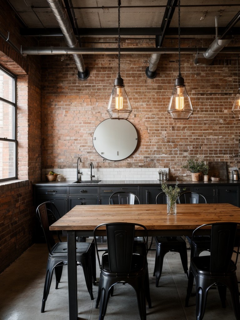 industrial-dining-room-ideas-exposed-brick-walls-metal-accents-edison-bulb-lighting-raw-edgy-aesthetic