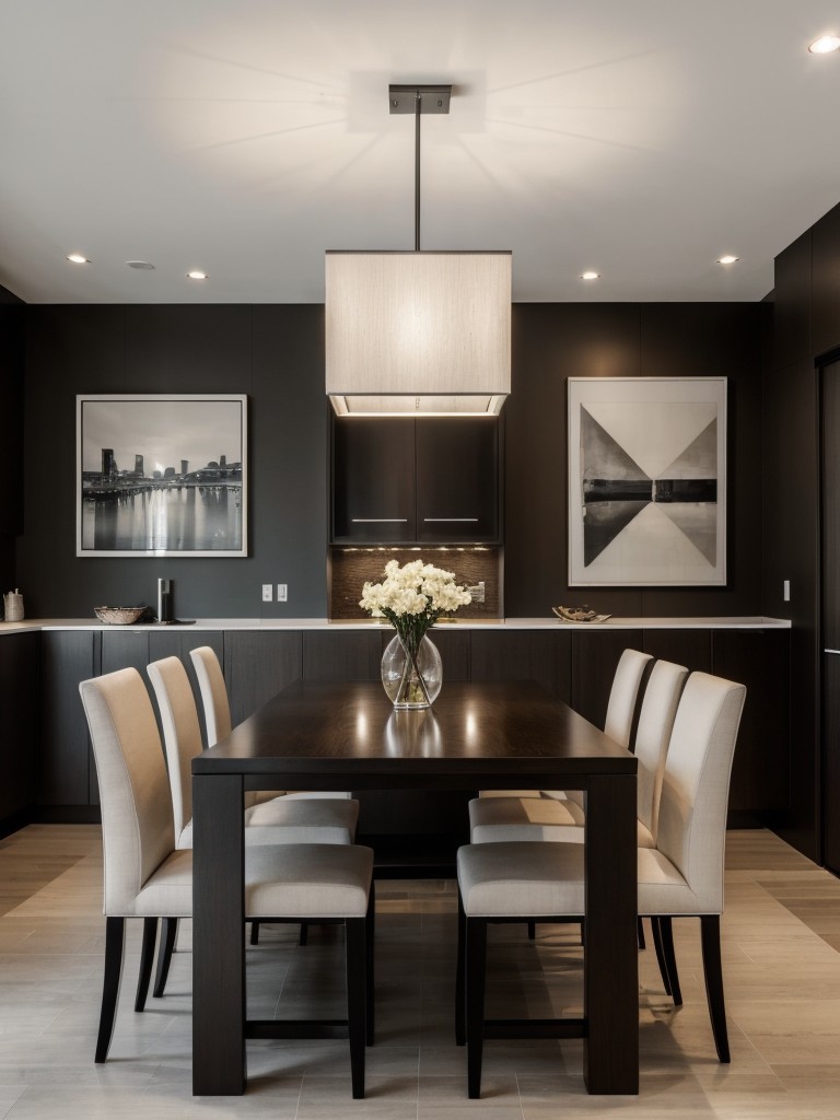 contemporary-dining-room-ideas-sleek-furniture-bold-artwork-modern-lighting-fixtures-sophisticated-stylish-ambiance