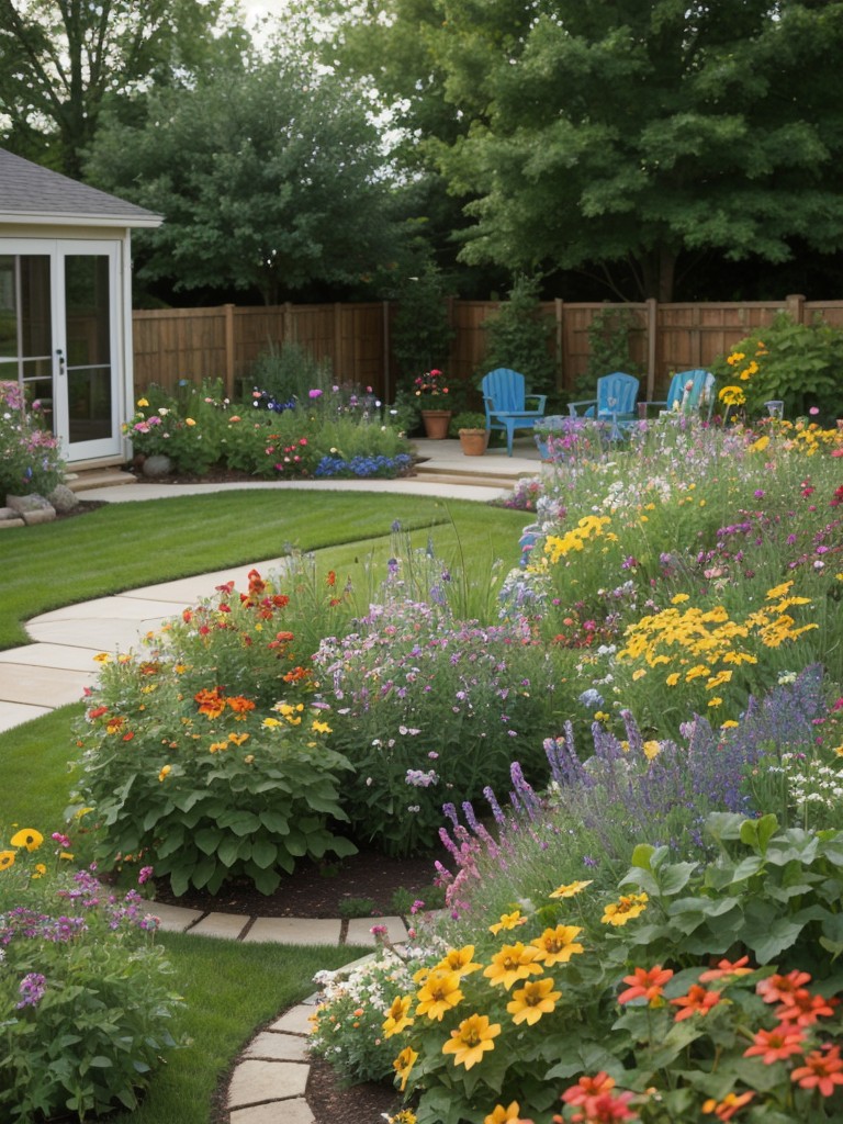 colorful-backyard-flower-garden-ideas-vibrant-outdoor-space-showcasing-mix-annuals-perennials-decorative-pottery