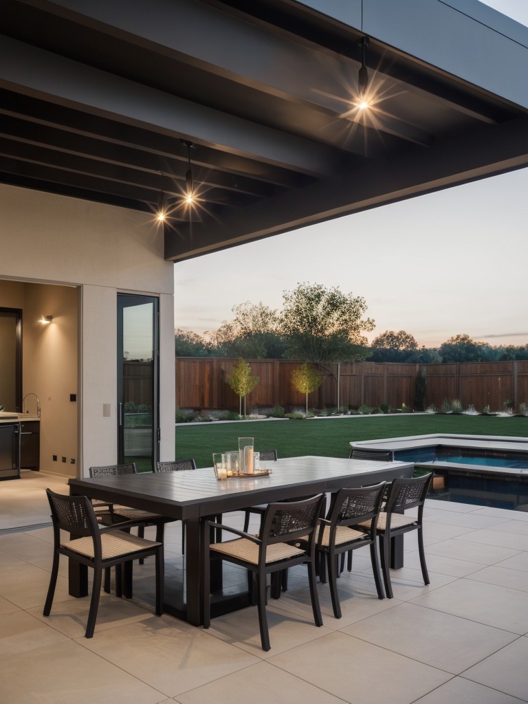 contemporary-backyard-patio-ideas-outdoor-entertaining-showcasing-sleek-dining-area-lounge-seating-modern-lighting-fixtures