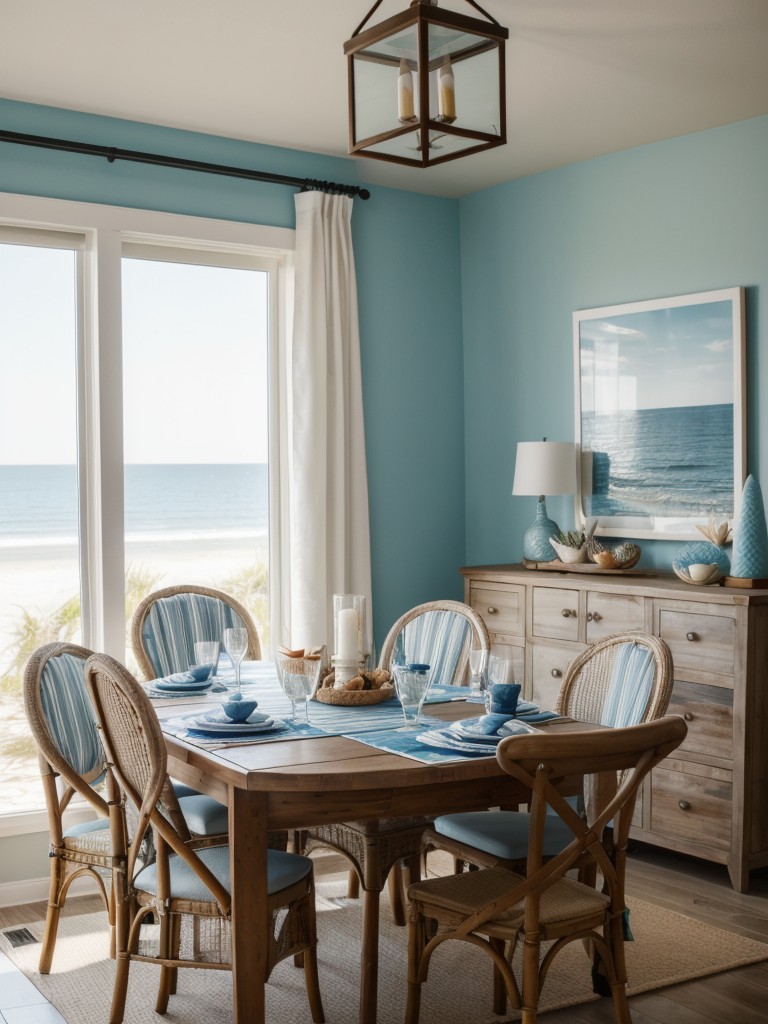beach-themed-dining-room-ideas-coastal-color-scheme-incorporating-nautical-decor-beach-inspired-artwork