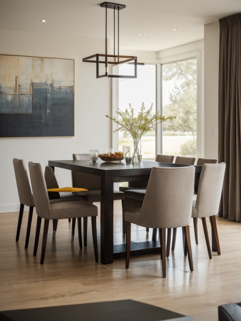 contemporary-dining-room-ideas-mix-textures-sleek-lines-modern-artwork