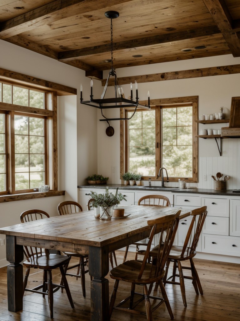 rustic-dining-room-ideas-farmhouse-table-wooden-accents-vintage-inspired-decor