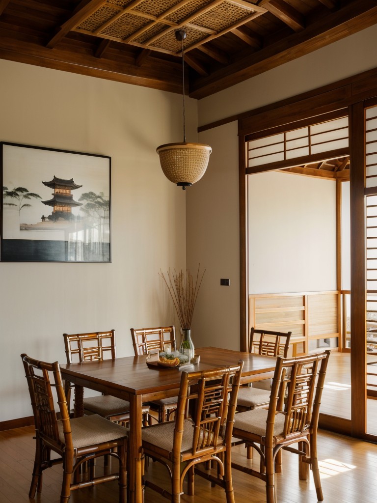 asian-inspired-dining-room-ideas-bamboo-furniture-zen-aesthetics-asian-artwork
