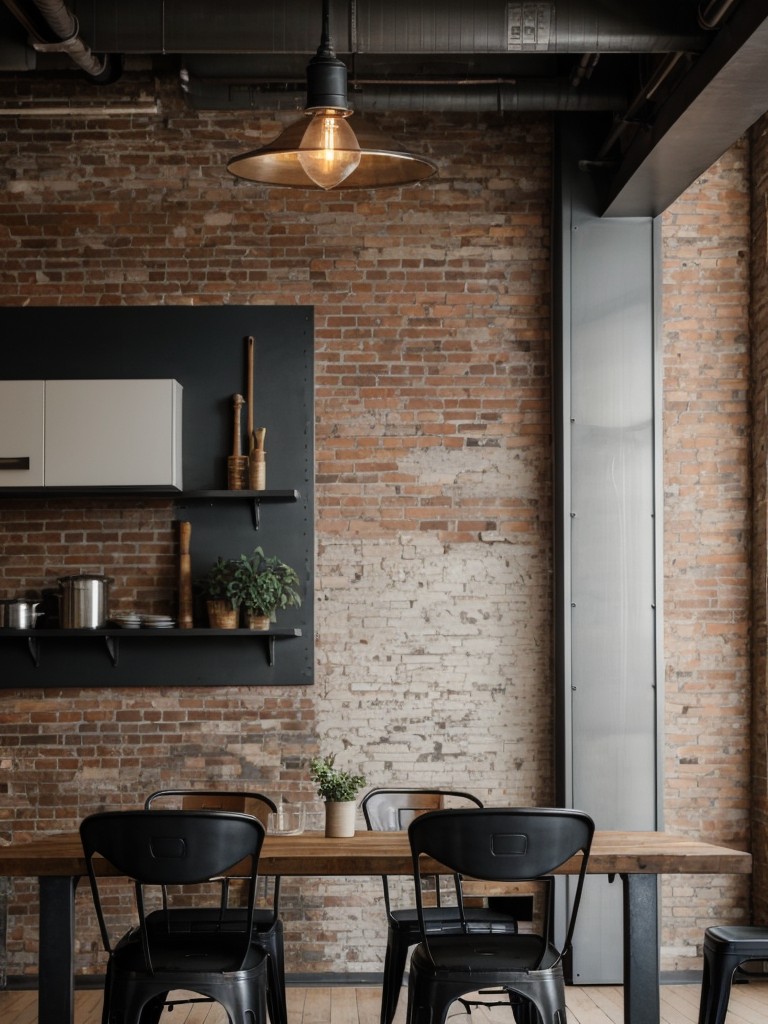 industrial-chic-dining-room-ideas-exposed-brick-walls-metal-accents-urban-design-elements