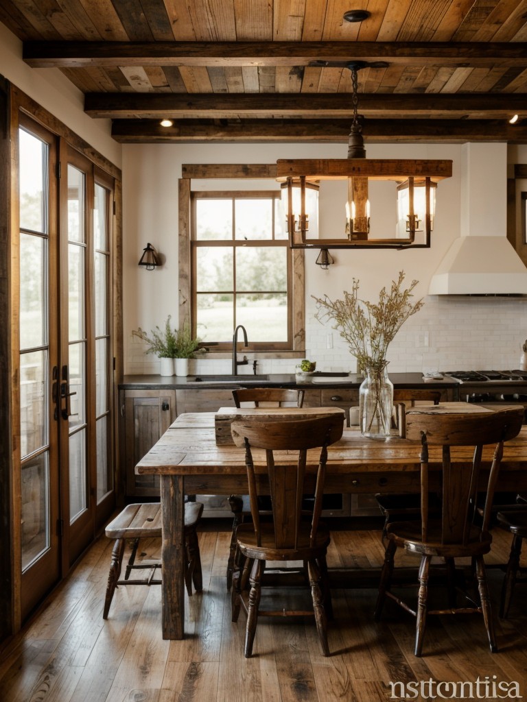 rustic-farmhouse-dining-room-ideas-reclaimed-wood-furniture-vintage-decor-cozy-lighting-fixtures