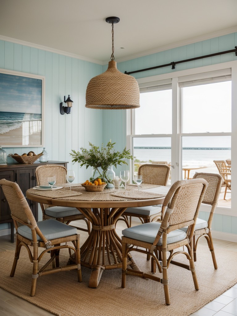 coastal-inspired-dining-room-ideas-beachy-serene-ambiance-using-nautical-decor-light-colors-natural-textures-like-rattan-jute