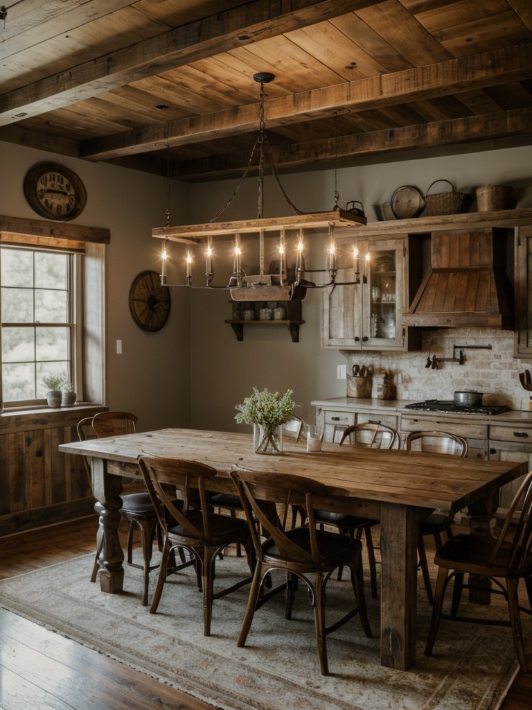 farmhouse-dining-room-ideas-rustic-charm-cozy-atmosphere-using-farmhouse-table-antique-chandeliers-distressed-wood-accents