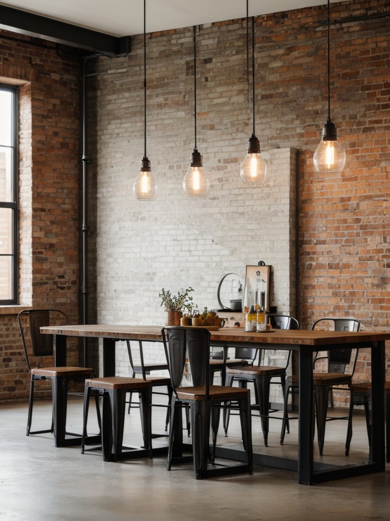 industrial-dining-room-ideas-metal-furniture-exposed-brick-walls-modern-urban-look