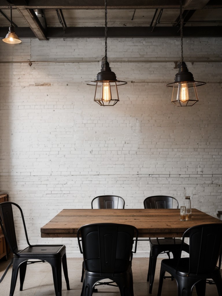 industrial-dining-room-inspiration-exposed-brick-concrete-walls-metal-furniture-vintage-inspired-lighting-fixtures-raw-edgy-aesthetic