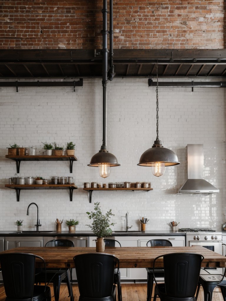 industrial-dining-room-ideas-exposed-brick-walls-metal-furniture-vintage-inspired-lighting-fixtures-creating-trendy-urban-space