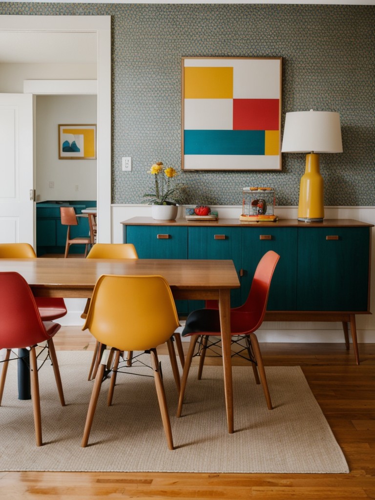 mid-century-modern-dining-room-ideas-retro-furniture-bold-patterns-vibrant-pops-color