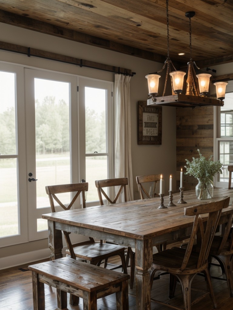 rustic-chic-dining-room-ideas-distressed-wood-furniture-farmhouse-inspired-accents-shabby-chic-decor