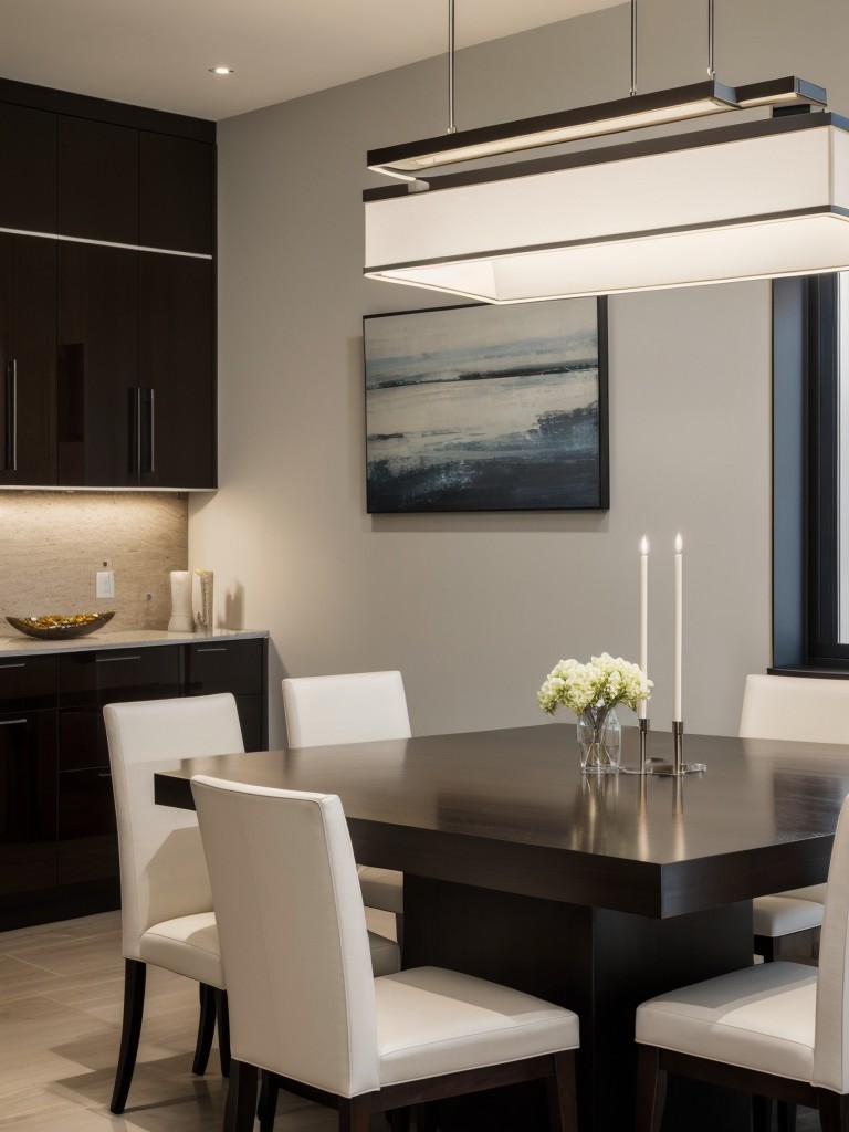 contemporary-dining-room-ideas-sleek-furniture-bold-artwork-modern-lighting-fixtures