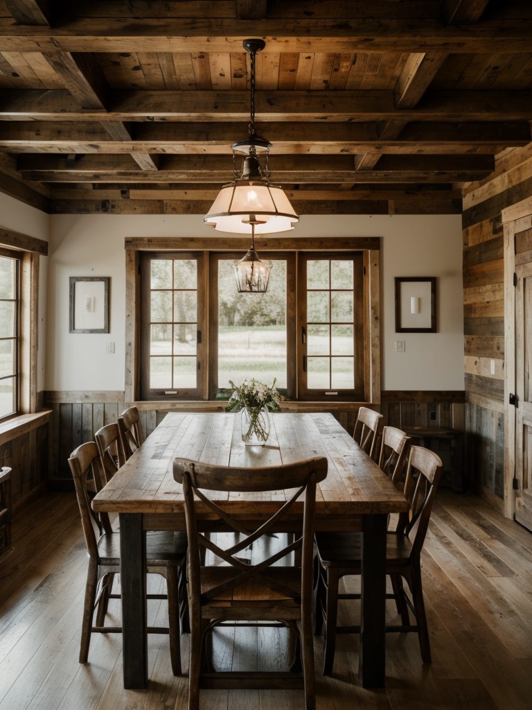 rustic-dining-room-ideas-reclaimed-wood-furniture-farmhouse-decor-cozy-atmosphere