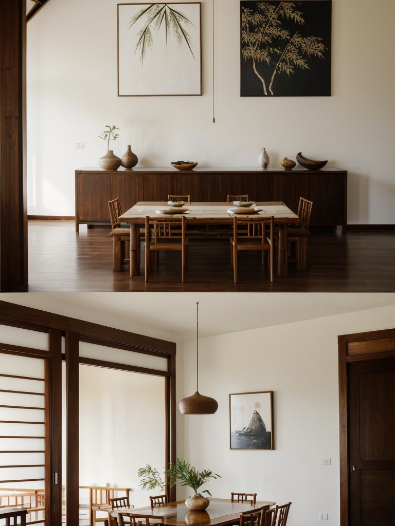asian-inspired-dining-room-ideas-minimalistic-furniture-asian-artwork-serene-elements-like-bamboo-plants-zen-water-feature