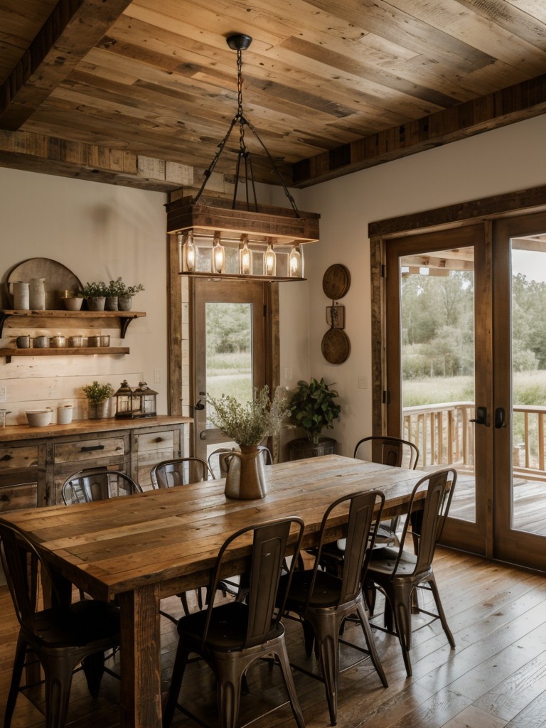 rustic-dining-room-ideas-reclaimed-wood-furniture-vintage-lighting-fixtures-cozy-farmhouse-inspired-decor