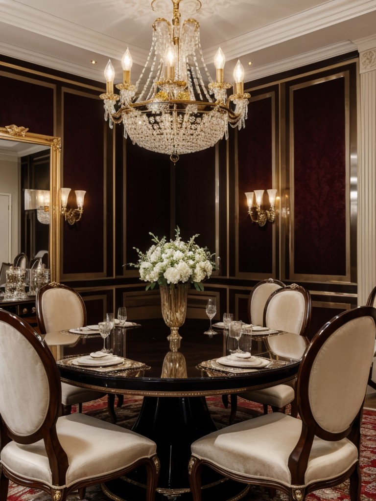 glamorous-dining-room-ideas-crystal-chandeliers-velvet-upholstery-opulent-touches-luxurious-space