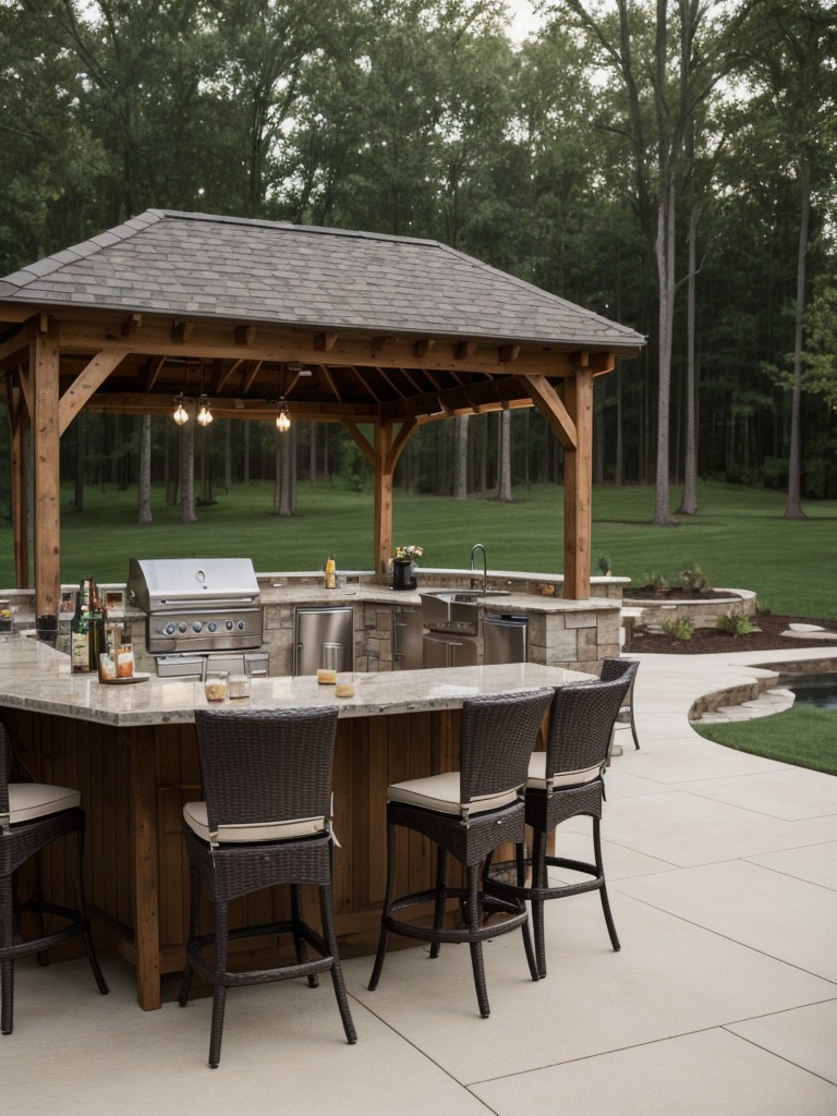 create-ultimate-backyard-entertainment-space-built-outdoor-kitchen-bar-plenty-seating-hosting-gatherings-bbqs