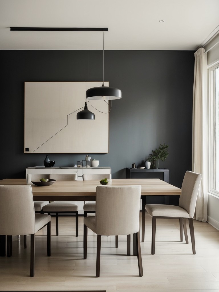 contemporary-dining-room-ideas-minimalist-design-aesthetic-featuring-sleek-furniture-neutral-color-palette-abstract-wall-art-creating-sleek-sophistica