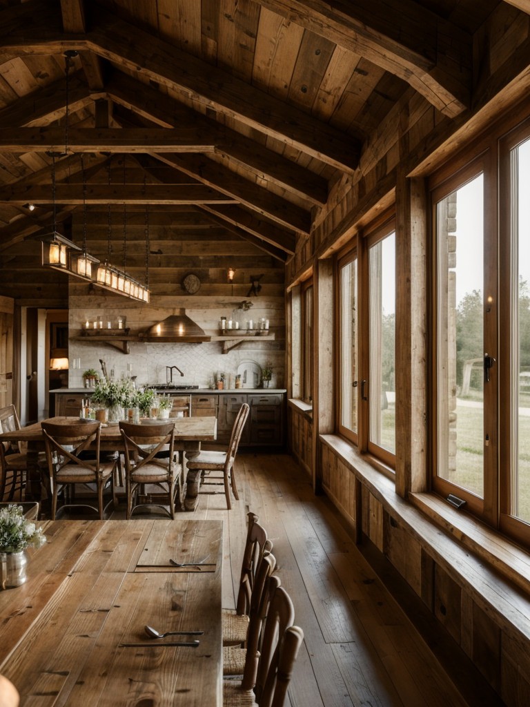 rustic-dining-room-ideas-cozy-inviting-ambiance-using-wooden-furniture-farmhouse-inspired-decor-warm-lighting-to-create-charming-rustic-atmosphere